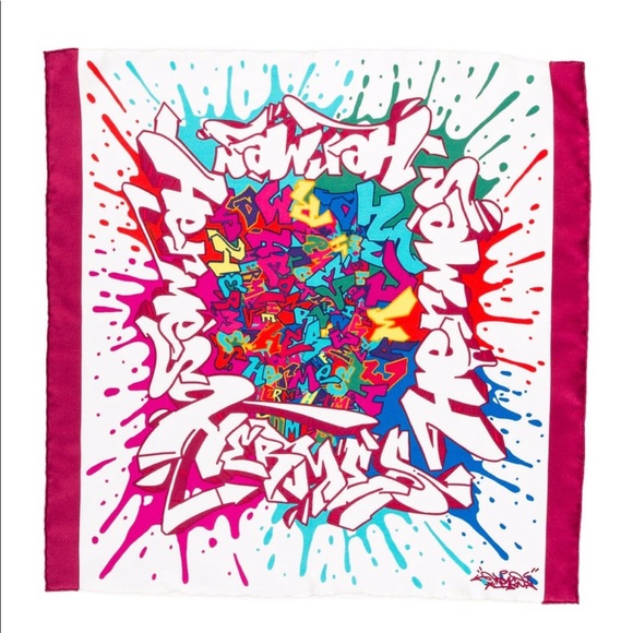 hermes graffiti scarf